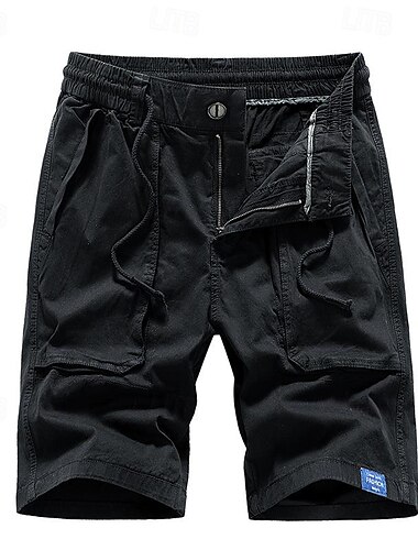  Bărbați Pantaloni scurti tactici Pantaloni Scurți Cargo Pantaloni Scurți Cordon Talie elastică Multi Buzunare Simplu Purtabil Scurt În aer liber Zilnic Camping și drumeții Modă Clasic Negru Verde