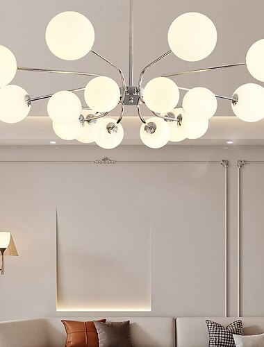  Lámpara colgante LED 90/115 cm 12/16 luces e27 nórdico moderno sputnik iluminación colgante de mediados de siglo lámpara de techo de clase metálica para cocina comedor sala de estar 110-240v