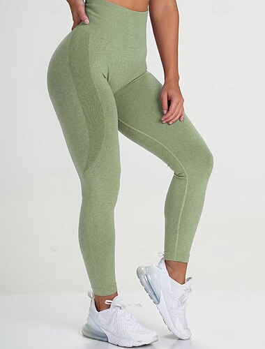 Damen Trainingsleggings Jogginghose Jogger Trainingsshorts Gerippt Leichtgewichtig Hoher Taillenbund Yoga Fitness Fitnesstraining Hosen Rosa Dunkelmarine Blau Herbst Winter Sport Sportkleidung