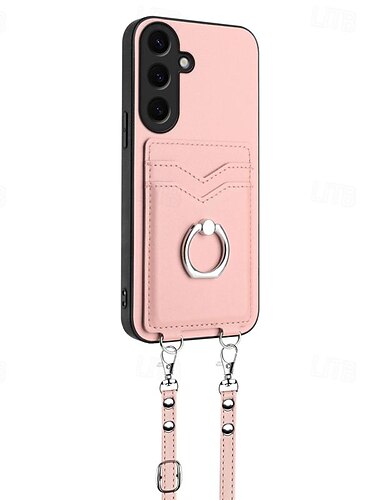  Handy Hülle Handyhüllen Für Samsung Galaxy S25 S24 S23 S22 Plus Ultra S23 FE A55 5G A35 5G A25 A15 A14 Rückseite Ringhalter mit Trageriemen Kartenfach Retro TPU Metall PU-Leder