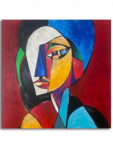  Ölgemälde handgefertigt handgemalt Wandkunst abstrakte Menschen Leinwand Malerei Wohndekoration Dekor gespannten Rahmen fertig zum Aufhängen