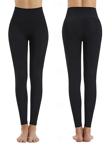  Női Jóga nadrág Jóga leggings Magas derék Jóga Edzőterem edzés Pilates Harisnyanadrág Fekete Fehér Tengerészkék Spandex Sport Sportruházat Nyúlós Vékony