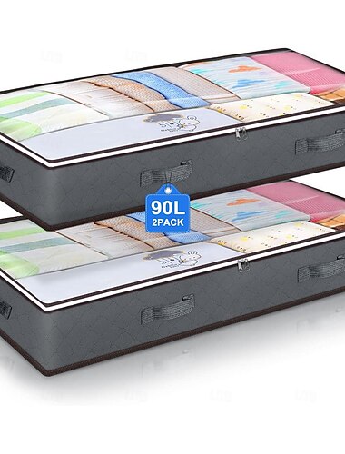  Opbergcontainers voor onder het bed, kastorganizers en opbergbakken, opvouwbare opbergzakken voor onder het bed voor dekens, handdoeken, dekbedden, truien, kussens, linnen lakens, inpakpapier