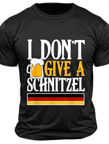  Herren Mit Buchstaben bedruckt Deutschland Lustig Bier T Shirt T-Shirt Baumwolle Kurzarm Grafik Hemd Schwarz Armeegrün Dunkelblau Bequemes T-Shirt Straße Sport im Freien Modedesigner-Kleidung