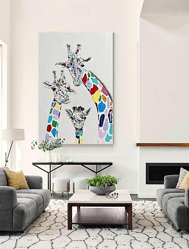  handgemachtes abstraktes buntes Zebra-Ölgemälde auf Leinwand, großes Tier-Ölgemälde, Wandkunst, modernes handgemaltes Giraffen-Ölgemälde, Tierbild, Wohndekor, Gemälde für Wohnzimmer, Kunst,