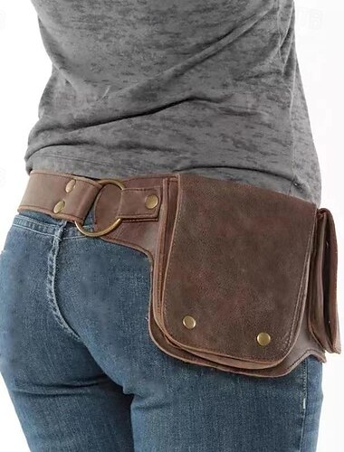  Retro Antiguo Medieval bolsa Cinturón Deportivo Riñonera Feria del Renacimiento Vikingo élfico Hombre Mujer Unisexo Celta Vikingo Víspera de Todos los Santos Carnaval Mascarada Fiesta / Noche LARP