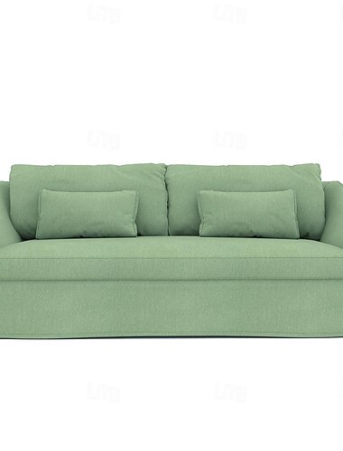  100% Baumwolle 3-Sitzer Sofa Bezug burgunderrot einfarbig gestepptes Baumwoll-Bezug