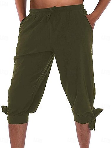  Retro Vintage Mittelalterlich 17. Jahrhundert Maskerade Piratenhose Ren Faire Wikinger Einfarbig Herren Seeräuber Fantasie Maskerade Party / Abend Erwachsene Hose