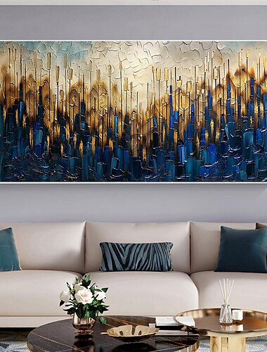  A mano Fatto a mano Hang-Dipinto ad olio Dipinta a mano Panoramica orizzontale Astratto Paesaggi Moderno Realismo Senza telaio interno  (senza cornice)