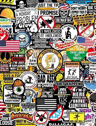  150 stuks harde hoed stickers (zuivel) voor gereedschapskist helm grappige stickers voor volwassenen grap meme vinyl en waterdichte stickers voor monteurs elektriciens unie olieveld leger