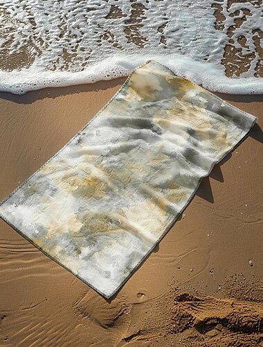  Farbiges Strandtuch, 100 % Mikrofaser, bequeme Decken, übergroßes Strandtuch, 88,9 x 177,8 cm, großes Badetuch für Teenager und Erwachsene, schnelltrocknend, saugfähig, weich, vielseitig für Reisen,