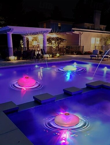  1pc led luci galleggianti per piscina che cambiano colore, finitura opaca impermeabile luce galleggiante per piscina con 7 modalità di illuminazione luce subacquea galleggiante impermeabile per stagno per discoteca piscina stagno fontana