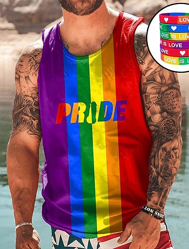  Pride-Parade LGBT-Stolz Schwulenstolz Regenbogenfahne Zeichentrick Manga Armband Regenbogen Harajuku Grafik Kawaii Für Herren Erwachsene Maskerade Zurück zur Schule 3D-Druck Pride Parade Pride-Monat