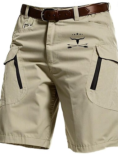  Homme Vache Arrow Short Cargo Taille médiale Sportif Mode Vêtement de rue Sport extérieur Casual du quotidien Cordon Poches latérales Taille elastique Designer Vêtement Tenue