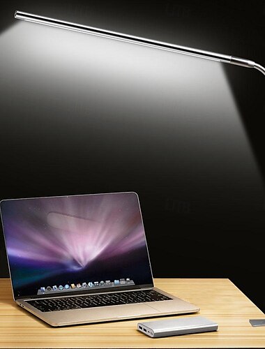  LED-Schreibtischlampe mit Klemme, USB-betriebene Touch-Schreibtischlampe, verstellbare Klemme, modern und zeitgenössisch für Schlafzimmer/Arbeitszimmer/Büro, Metall