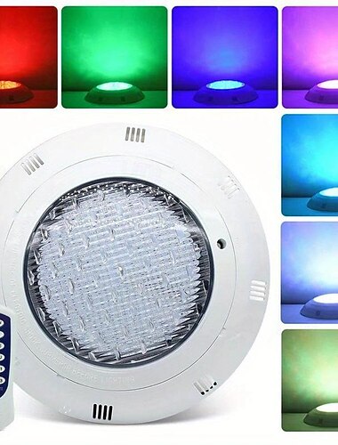  1 pezzo 36 W Luci Subacquee Controllato da remoto RGB 12 V 300 Perline LED