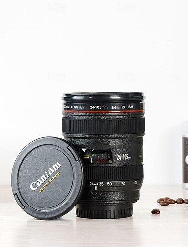  Kaffeetasse mit Kameraobjektiv, 405 ml, Geschenke für ihn, Geschenke für Papa, Fotografie, Kamerazubehör, originelle Geschenke, Geschenke für ihn