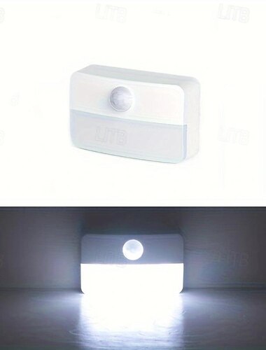 LED-Nachtlicht mit Bewegungsmelder, LED-Nachtleselicht für den Innenbereich, batteriebetriebenes Nachtlicht mit Bewegungsmelder für den Innenbereich für Schlafzimmer, Küche, Treppe, Flur, Büro