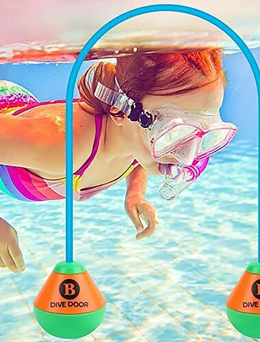  Anneaux de plongée classiques de 2,5 m Anneaux de plongée sous-marine s'enfonçant rapidement dans l'anneau de plongée au sol pour les jeux sous-marins et l'entraînement à la plongée des enfants