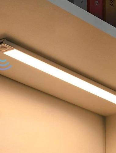  ultradunne led-kastlamp, draadloze bewegingssensor led-lichtbalk, usb oplaadbare zijkant magnetisch zelfklevend keukennachtlampje voor garderobekasten kast kast trap gangplank