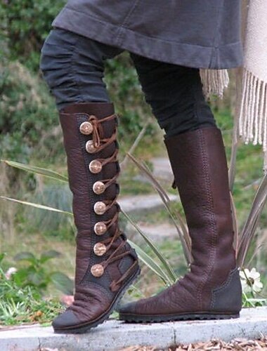  Mittelalterlich Renaissance Schuhe Ren Faire Wikinger Kreuzritter Damen Seeräuber Steampunk Halloween Karneval Maskerade Party / Abend LARP Renaissance-Messe Erwachsene Schuhe