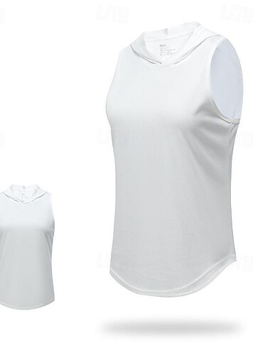  Mujer Chaleco para senderismo Sin Mangas Con Capucha Camiseta sin mangas Camisa sin mangas Chaleco superior Al aire libre Secado rápido Suave Reductor del Sudor Poliéster Negro Blanco Rosa Escalada