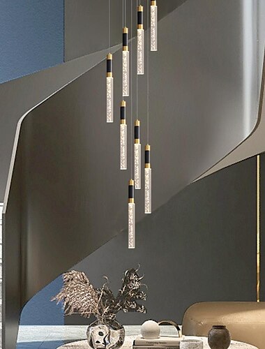  led-hanglamp dimbaar 35/84/50cm 3//5/8/10/12/15/18-lichts kristallen kroonluchters entree inbouw plafondlamp cluster ontwerp woonkamer bar 85-265v alleen dimbaar met afstandsbediening