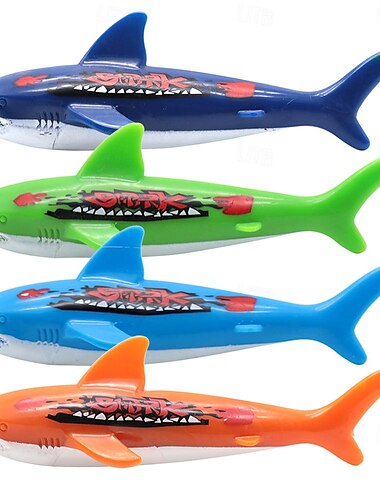  Jouets de piscine de plongée, natation sous-marine, lancer de requin torpille de plongée, paquet de 4