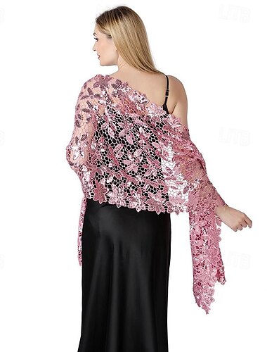  Wickeltücher für Frauen Elegant Brautkleidung Ärmellos Spitze Hochzeit Schals Mit Spitze Für Hochzeit Frühling Sommer