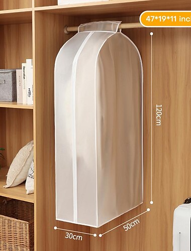  kledingzakken stofkap peva kledinghoes transparante jas hangende kledingopbergtas premium verdikte kledingorganizer vochtbestendige stofdichte kledinghoes