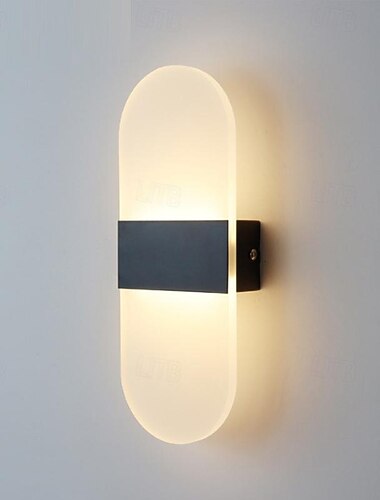  led-valaisin 2-värinen valonlähde 10cm 5w pohjoismainen ip54 alumiiniakryyli sisäseinävalaisimet makuuhuoneen kylpyhuoneen valaistus olohuoneen käytävät 85-265v