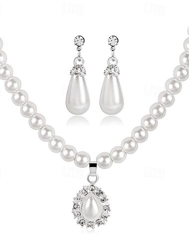  Halskette Ohrring Halskette Ohrringe Retro Vintage 1920s Aleación Für Cosplay Damen Modeschmuck Modeschmuck
