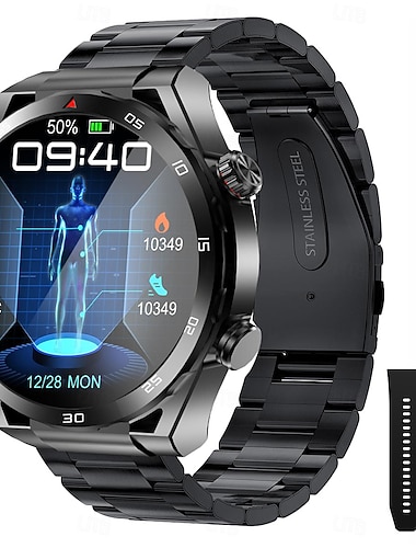  iMosi ET450 Smartklokke 1.39 tommers Smartklokke blåtann Skritteller Samtalepåminnelse Aktivitetsmonitor Kompatibel med Android iOS Unisex Lang ventetid Håndfri bruk Vanntett IP 67 46mm urkasse