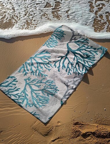  Strandtuch „Palmen-Serie“, 100 % Mikrofaser, bequeme Decken, übergroßes Strandtuch, 88,9 x 177,8 cm, großes Badetuch für Teenager und Erwachsene, schnelltrocknend, saugfähig, weich, vielseitig für
