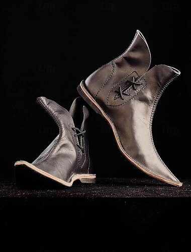  Vintage Mittelalterlich Renaissance Schuhe Stiefel Flache Jazzstiefel Ren Faire Fee Ranger Elfen Herren Damen Keltisch Seeräuber Fantasie Halloween Karneval Maskerade Alltagstauglich LARP