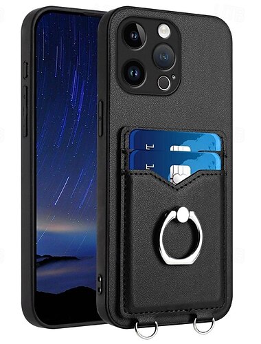  Handy Hülle Handyhüllen Für iPhone 16 iPhone 15 Pro Max Plus iPhone 14 13 12 11 Pro Max Plus Mini SE Rückseite Inhaber anrufen Kartenschlitz Stoßresistent Retro TPU Metall PU-Leder