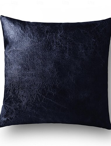  Dekorativer Kissenbezug aus Kunstleder, 1 Stück, weicher, quadratischer Kissenbezug für Schlafzimmer, Wohnzimmer, Sofa, Couch, Stuhl