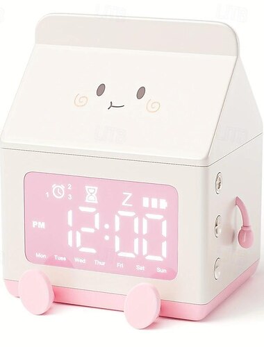  bezaubernder digitaler LED-Wecker – Aufladen über USB, kinderfreundlich, lebendiges Display – perfekt für Jungen &Mädchenschlafzimmer und Büronutzung