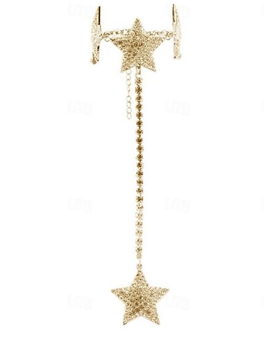  Damen Ring-Armbänder Klassisch Stern Kostbar Vintage Luxus Strass Armband Schmuck Silber / Gold Für Hochzeit Geschenk Verlobung