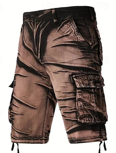  Herre Cargoshorts Shorts Knapper Multi lomme عادي Anvendelig Kort utendørs Daglig Ut på byen Mote Klassisk Svart Militærgrønn