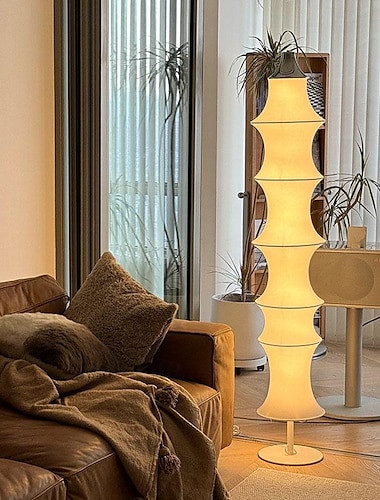  led staande lampen 3-kleuren licht creatief opvouwbare vloerlampenkap decoratieve stof zijde woonkamer slaapkamer studeerkamer nachtkastje decoratief papier lampenkap 110-240v