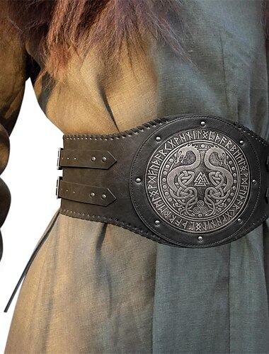  Punk & Gotico Medievale Rinascimento Cintura in Vita Fiera del Ren Vichingo Cavaliere Celtico Per uomo Per donna Unisex Vichingo Carnevale Mascherata Fiera Rinascimentale LARP Adulti Cintura