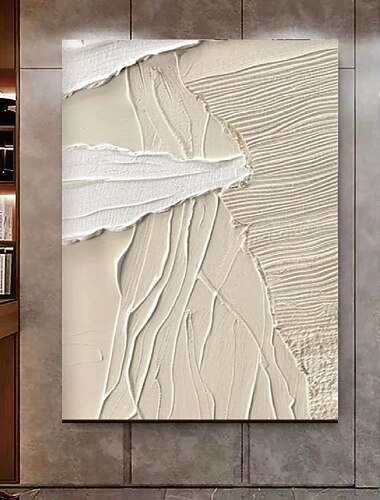  mijlocul secolului abstract alb neutru decor artă de perete din ipsos alb nou*minimal scandinav medieval pictură texturată 3d artă