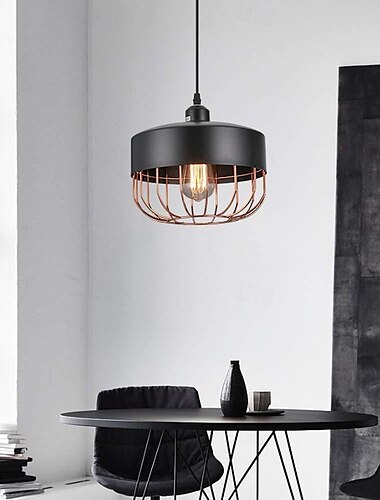  Lampe suspendue LED 13/18/25 cm à tête unique en métal rétro lampes suspendues vintage fer e26/e27 lampe suspendue restaurant cuisine lumière salle à manger luminaire encastré lumière 110-240 v