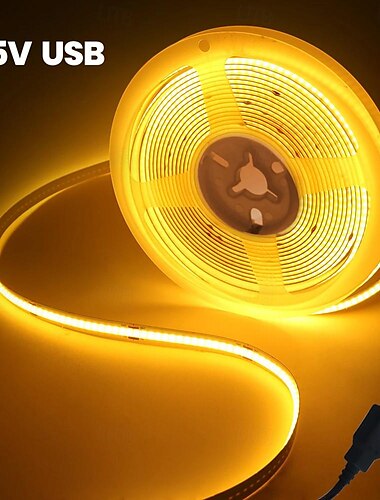  dc 5v usb cob strip 320leds/m flexibel lint touw strip licht warm wit natuurlijk wit nachtlampje tv backlight led strip 1m 2m 3m 4m 5m home decor