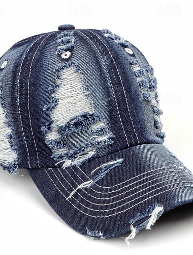  Herre Baseballcaps Solhatt Trucker Hat Svart Dyp Blå Bomull dratt Mote Fritid Gate Daglig عادي Justerbare Solkrem Pustende