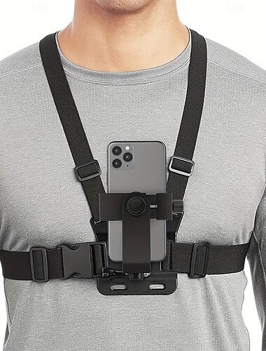  1 pc Universal Cell Phone Chest Mount Harness Strap Holder OutdoorSmartphone POv Video Mobile Phone Clip Mobile Phone HolderChest Strap Bracket