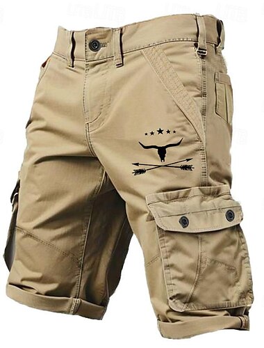  Homme Vache Arrow Short Cargo Taille médiale Sportif Mode Design Extérieur Sport extérieur Casual Multi poche Designer Vêtement Tenue