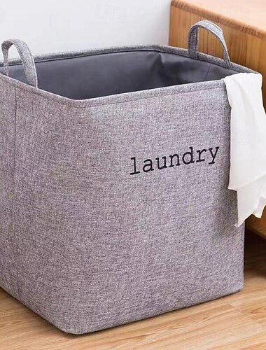  Panier à linge pliable pour la maison, organisateur de vêtements en lin et coton de grande capacité pour salle de bain et buanderie