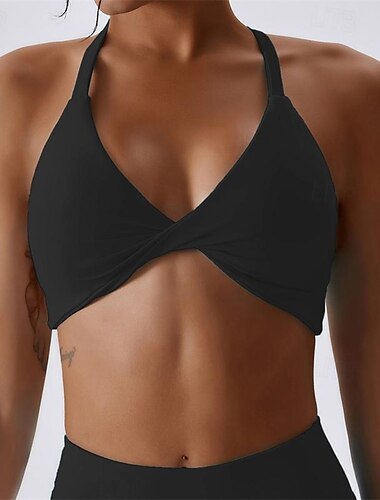  Damen Leichte Unterstützung Sport Bustier bh Sport-BH Bustier Rückenfrei mit am Rücken überkreuzten Trägern BH-Oberteil Gefüttert Fitness Freizeit Sport Laufen Atmungsaktiv Leichtgewichtig Weich